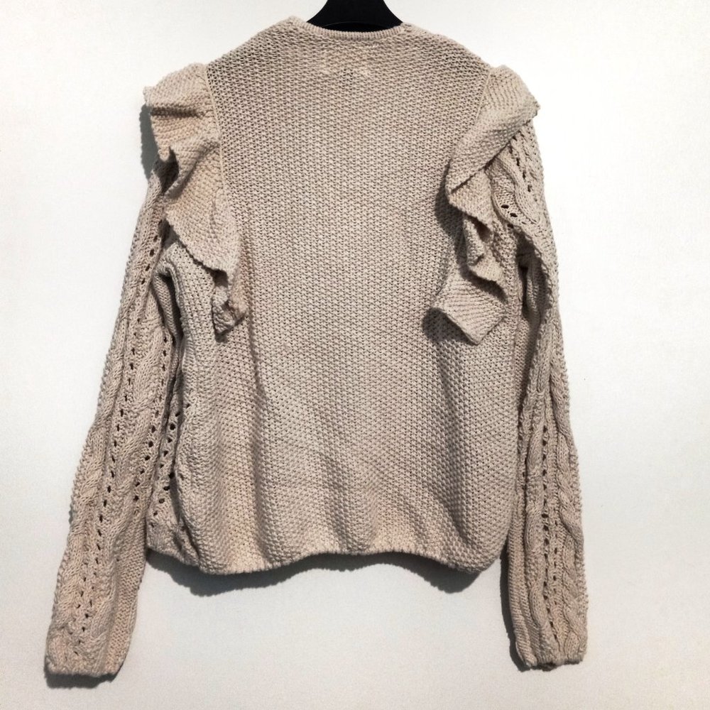 Universal Thread Ruffle Cardigan Cream - Picture 3 of 4